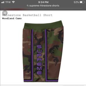 Supreme rhinestone shorts